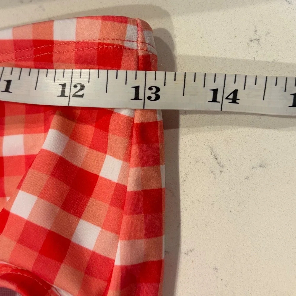Miraclesuit‎ x Talbots Cabana Tankini Picnic Plaid Gingham Swimsuit Red White 10